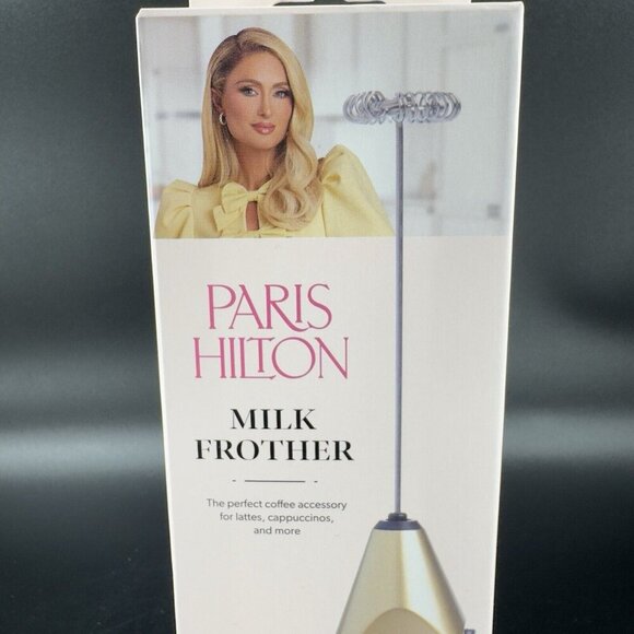 Paris Hilton Milk Frother Brushed Gold Finish 2AA Batteries Included New Box - Picture 4 of 10
